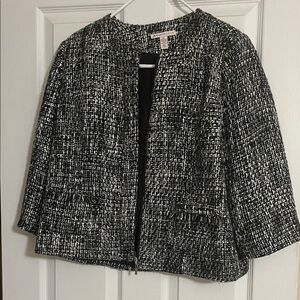 JM Collection Monochrome Tweed Blazer